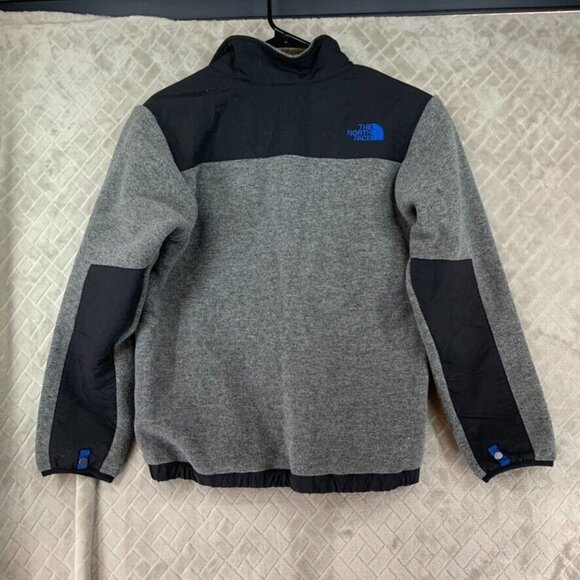The North Face Youth L 14/16 Fleece Sweatshirt Two Tone Gray Full Zip Logo - Picture 16 of 16